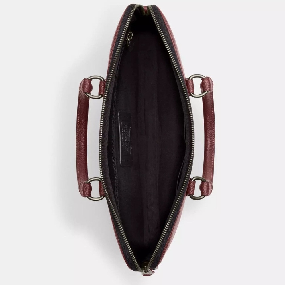 Coach Maroon Laptop Bag with Black Accents - Picture 4 of 6